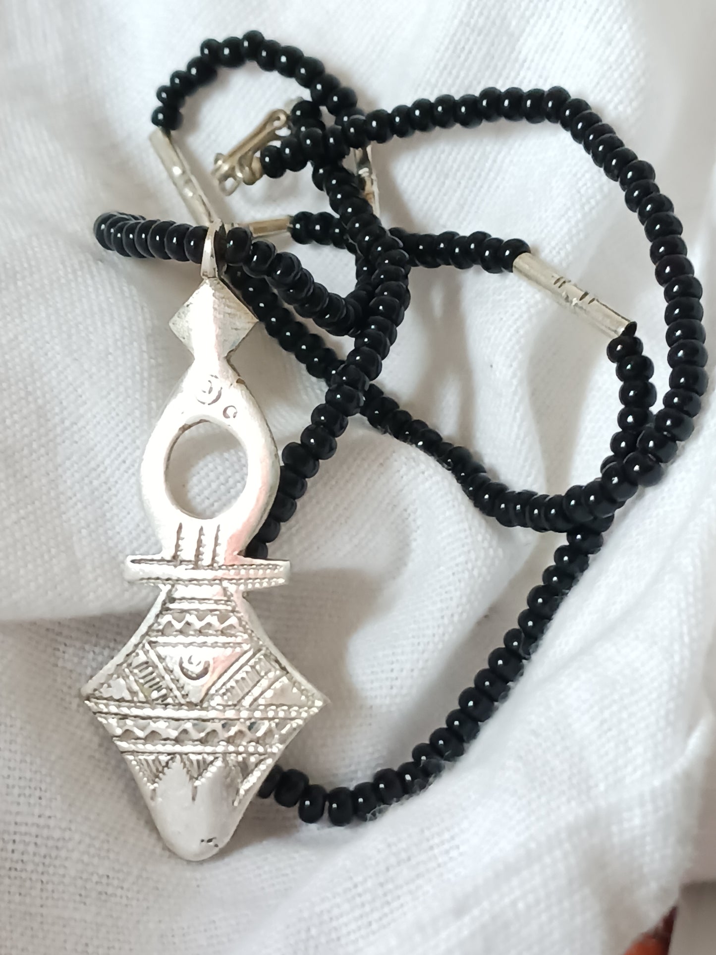 Collier Croix touareg en argent massif