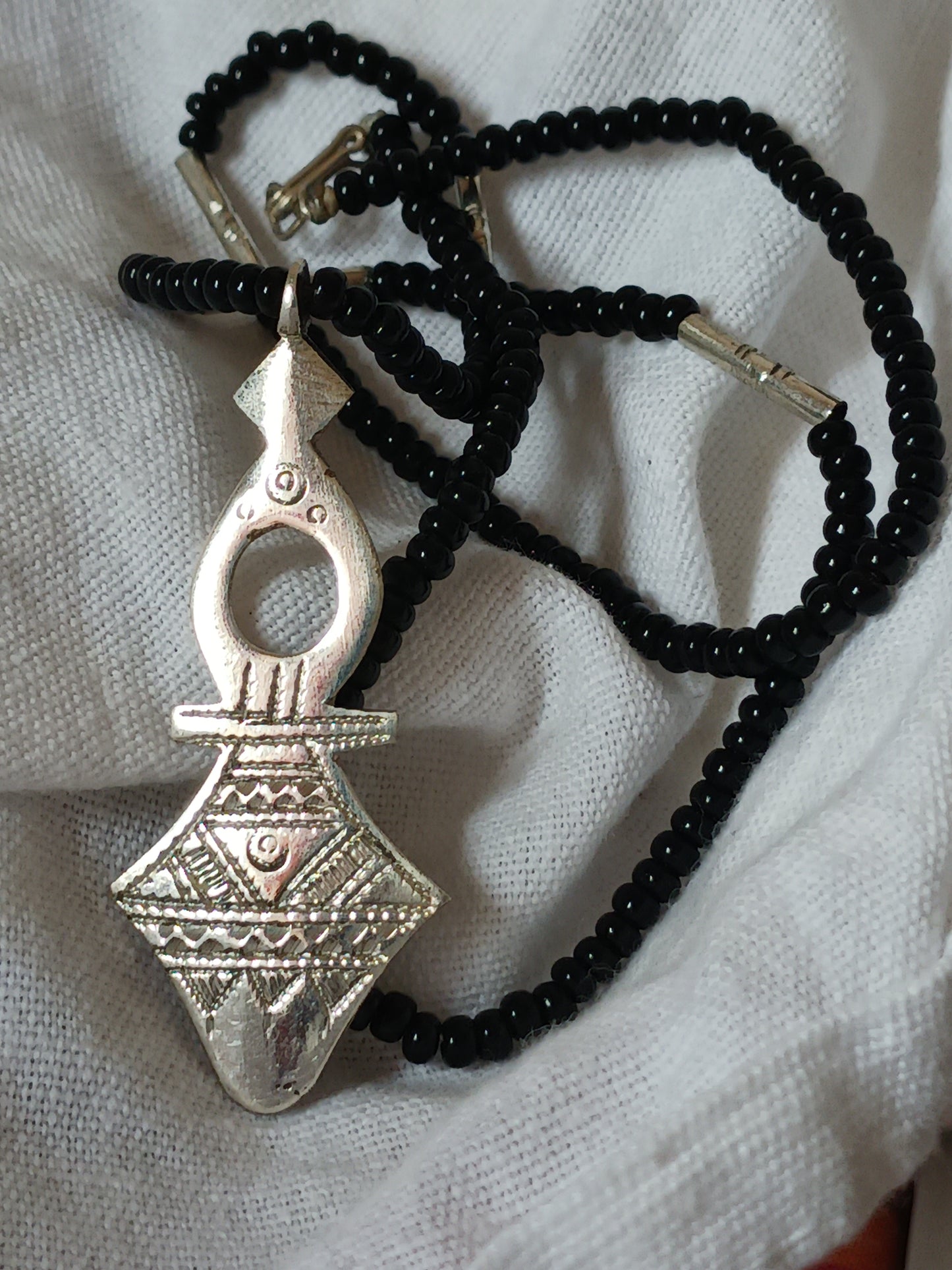 Collier Croix touareg en argent massif