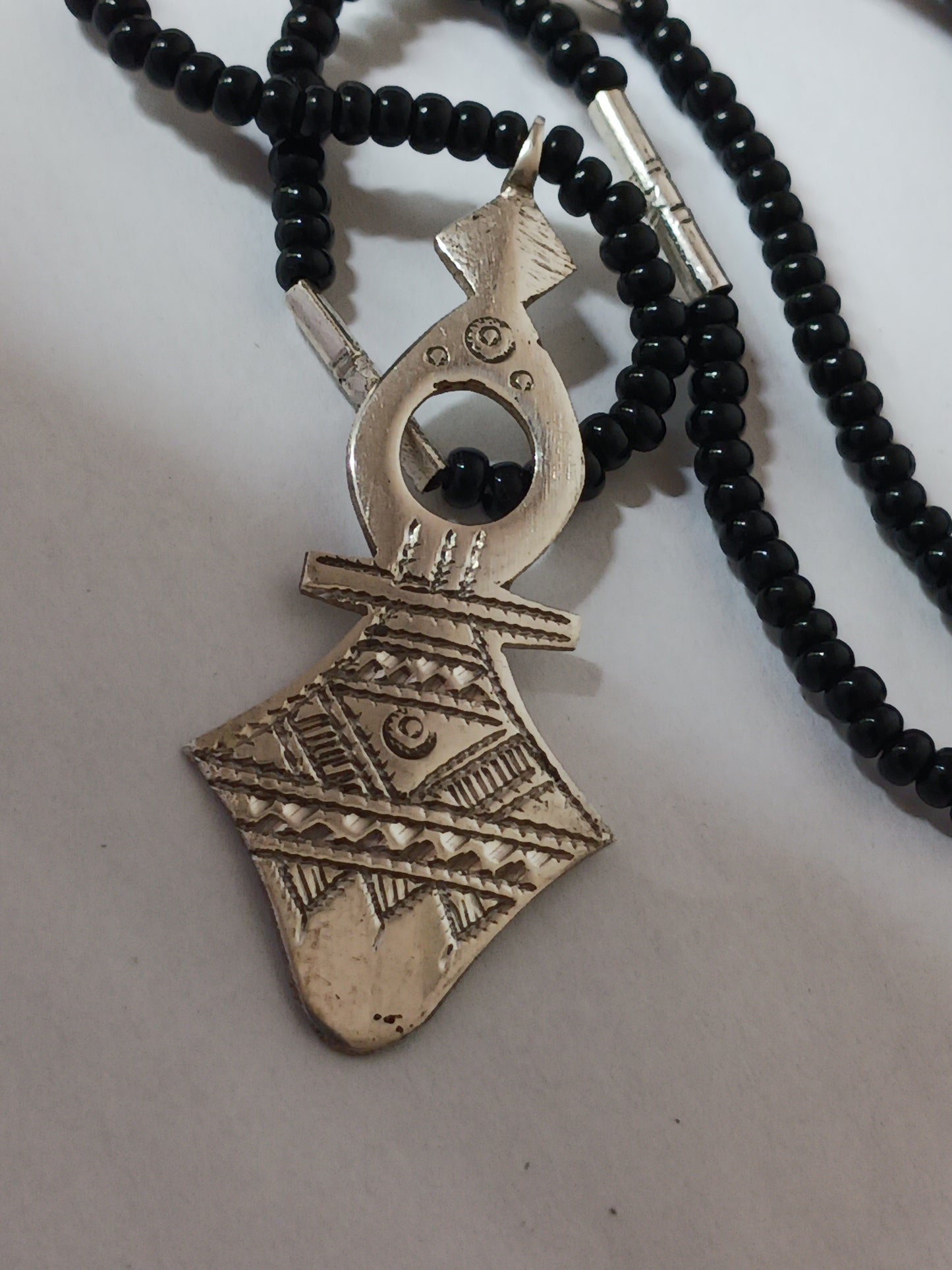 Collier Croix touareg en argent massif