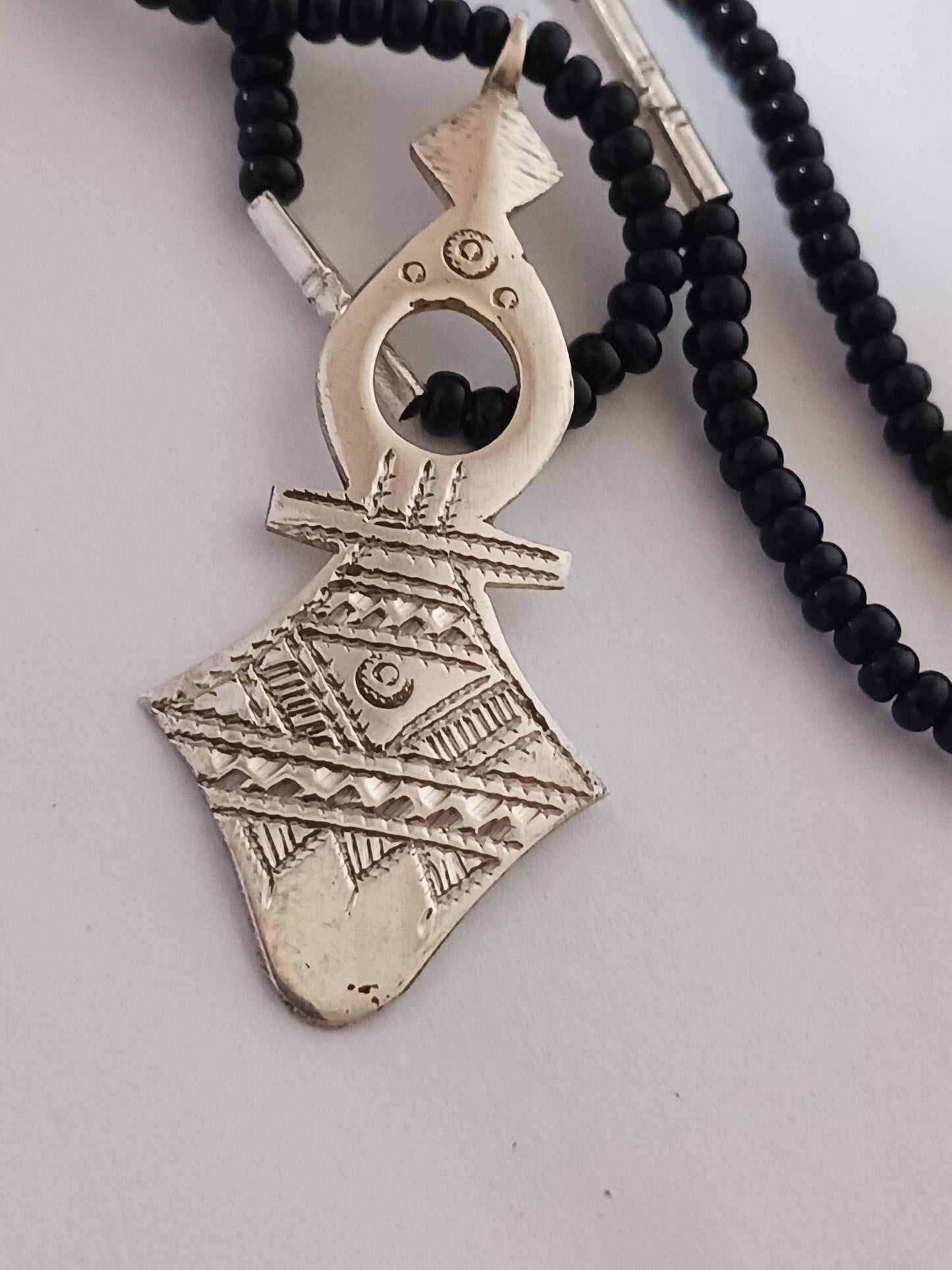 Collier Croix touareg en argent massif