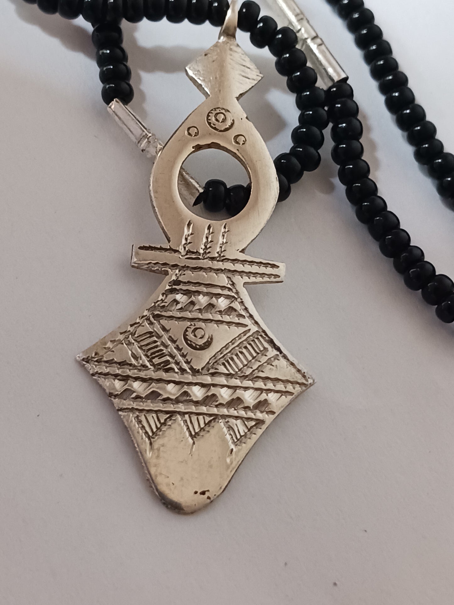 Collier Croix touareg en argent massif