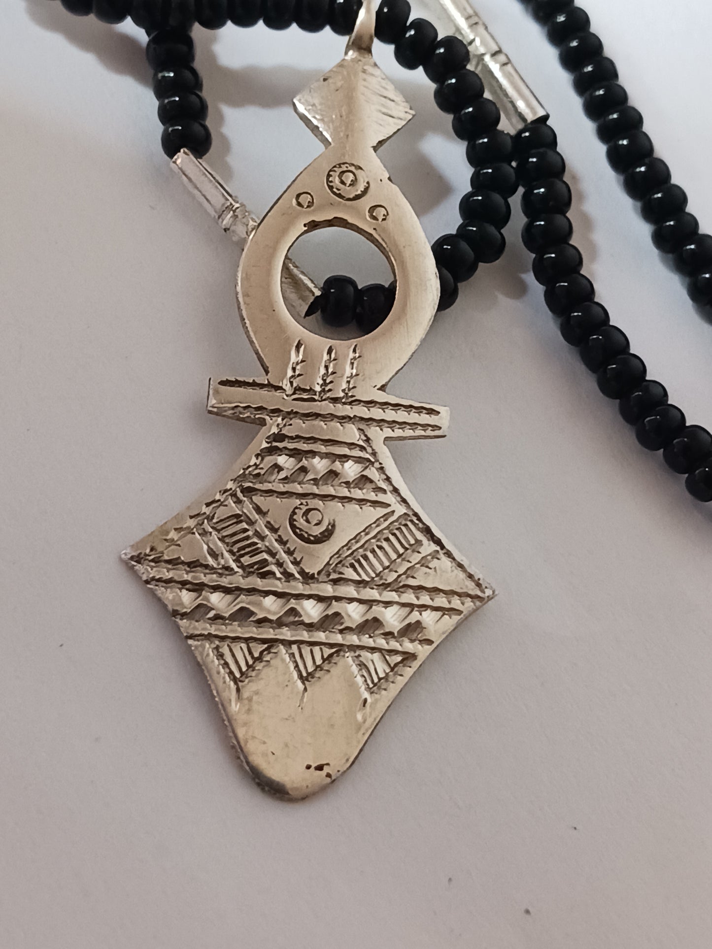 Collier Croix touareg en argent massif