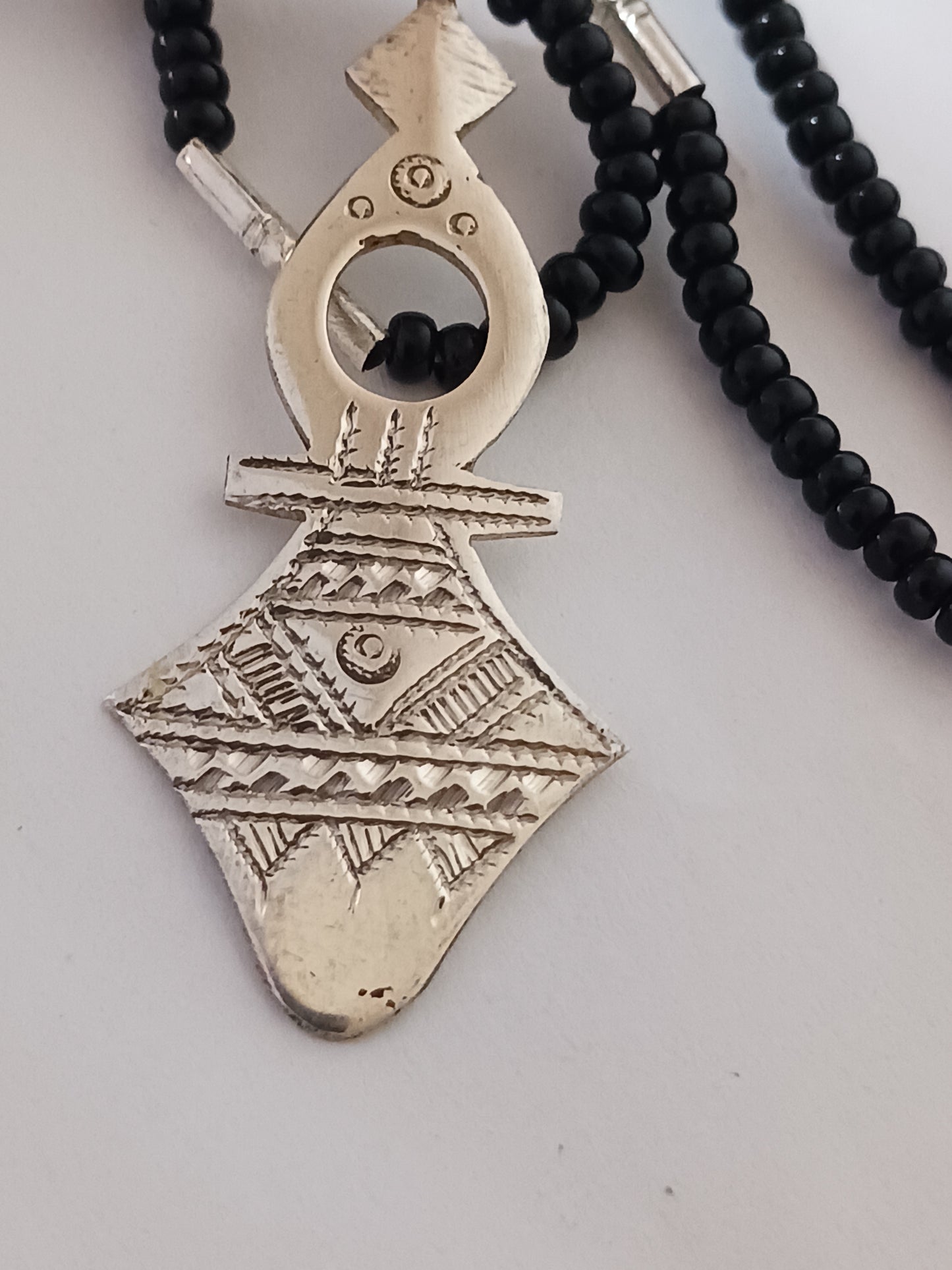 Collier Croix touareg en argent massif