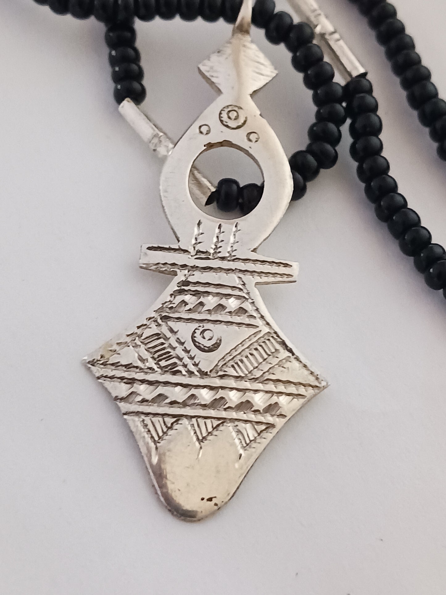 Collier Croix touareg en argent massif