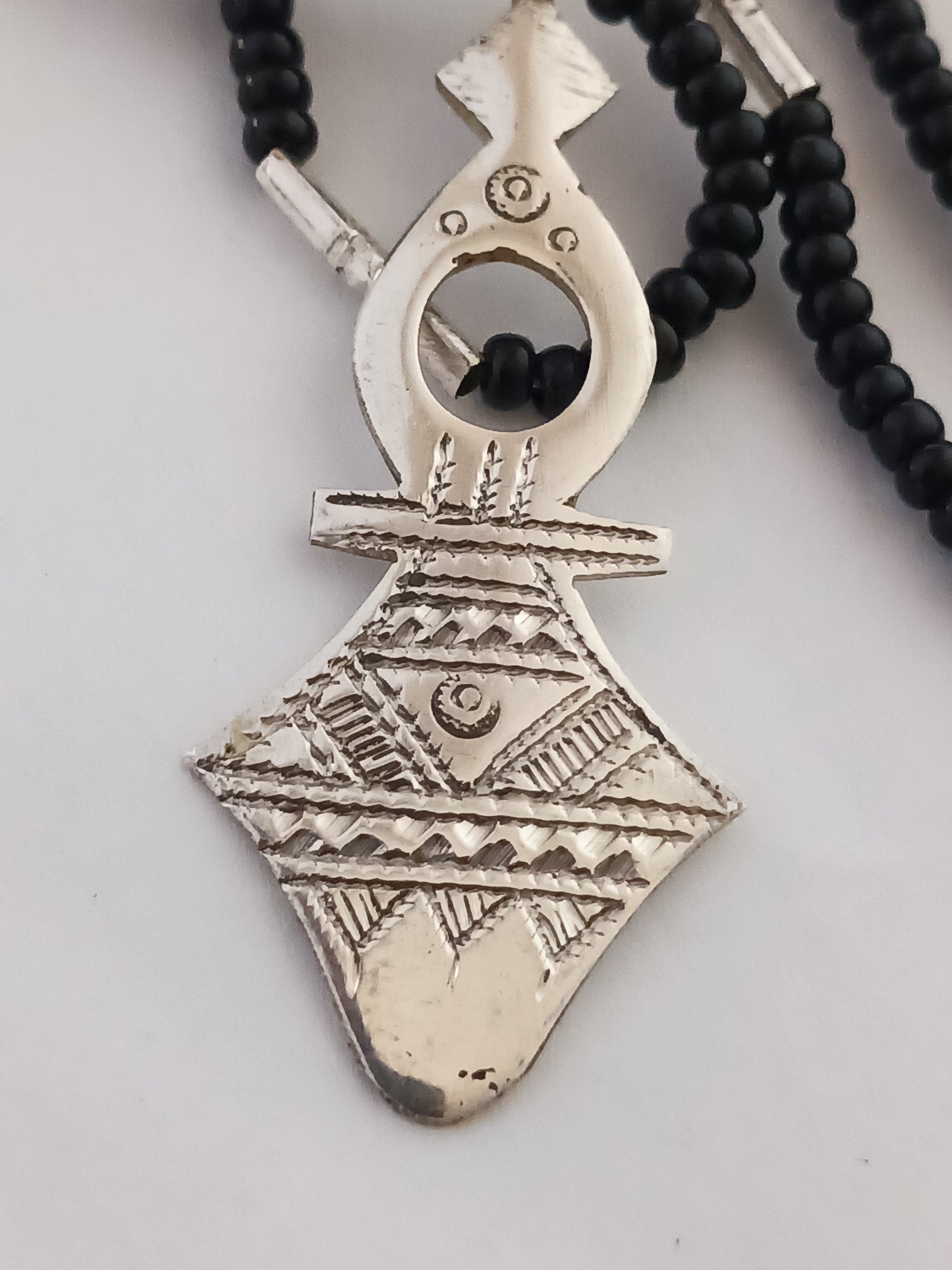 Collier Croix touareg en argent massif
