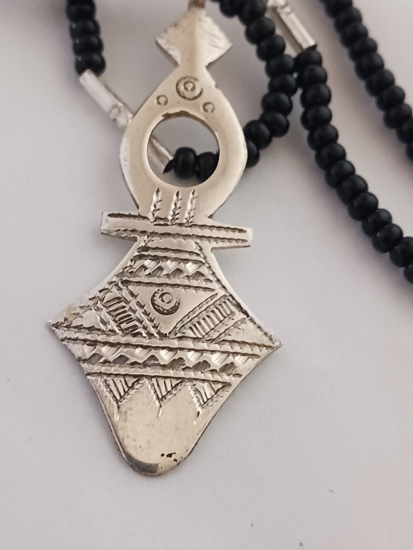 Collier Croix touareg en argent massif