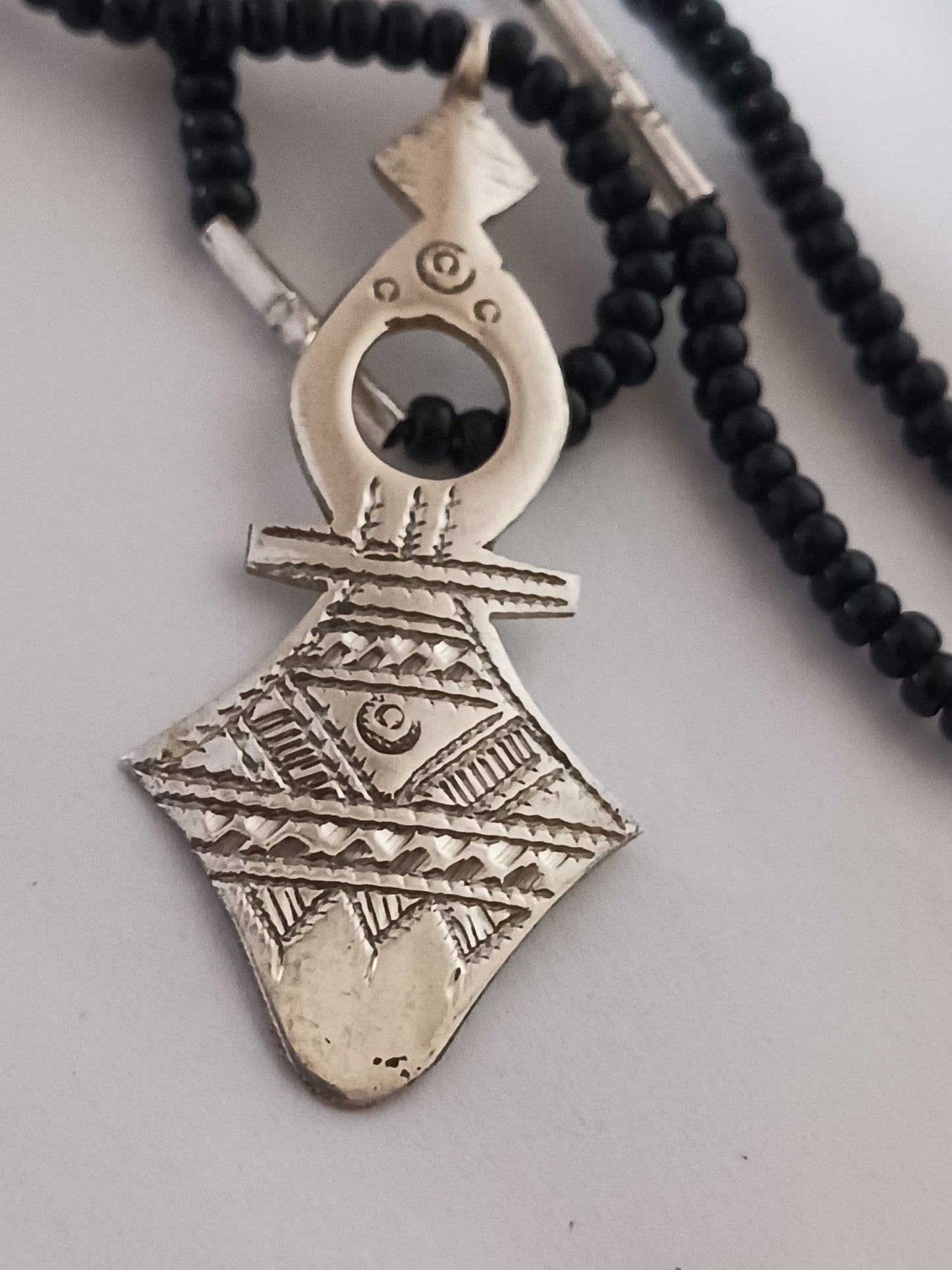 Collier Croix touareg en argent massif