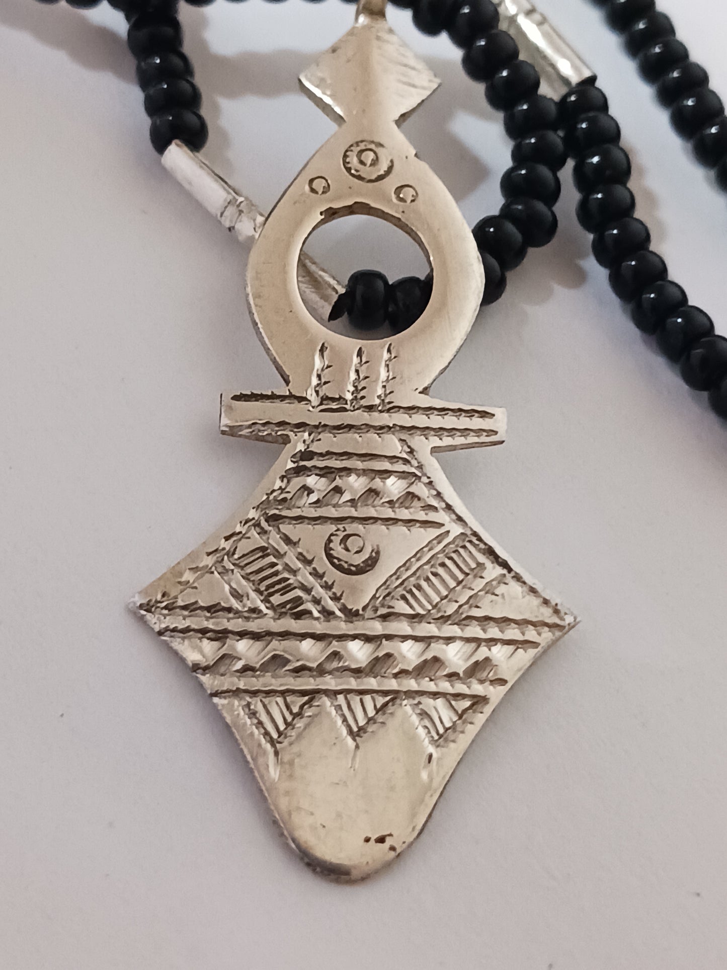 Collier Croix touareg en argent massif
