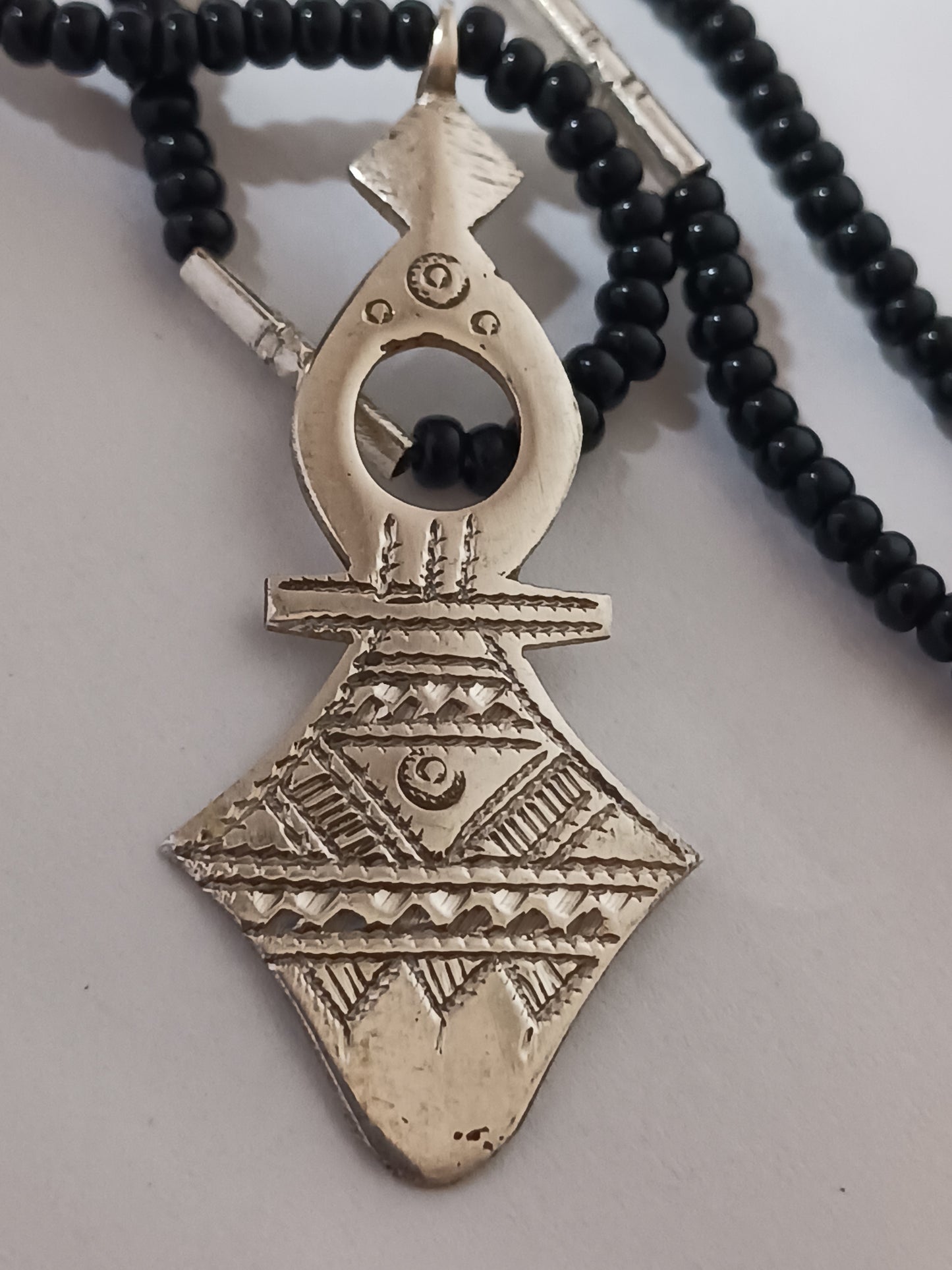 Collier Croix touareg en argent massif