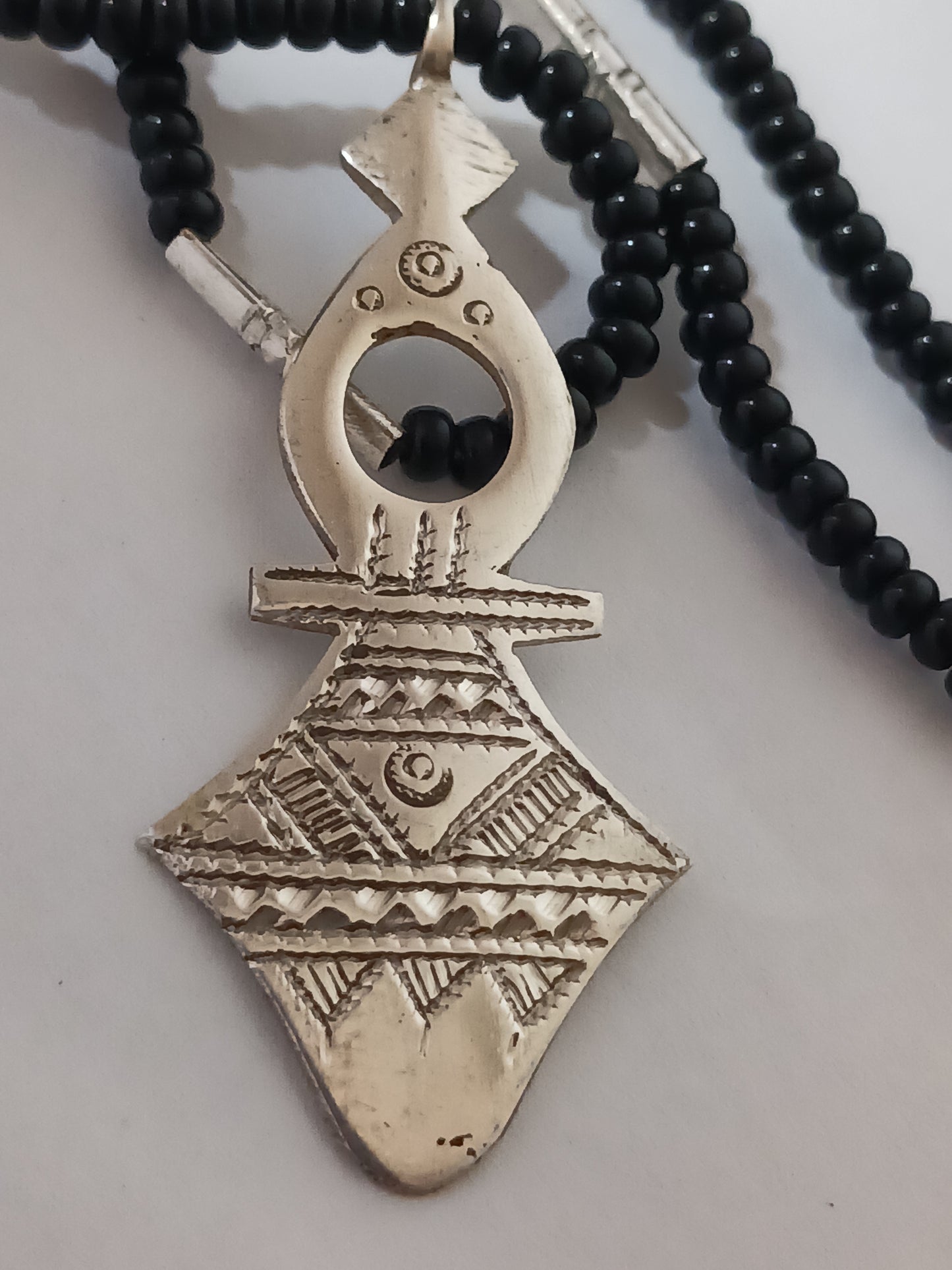 Collier Croix touareg en argent massif