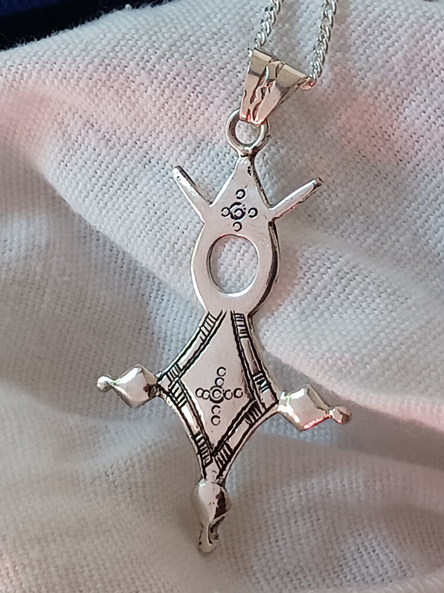 Collier Croix touareg en argent massif