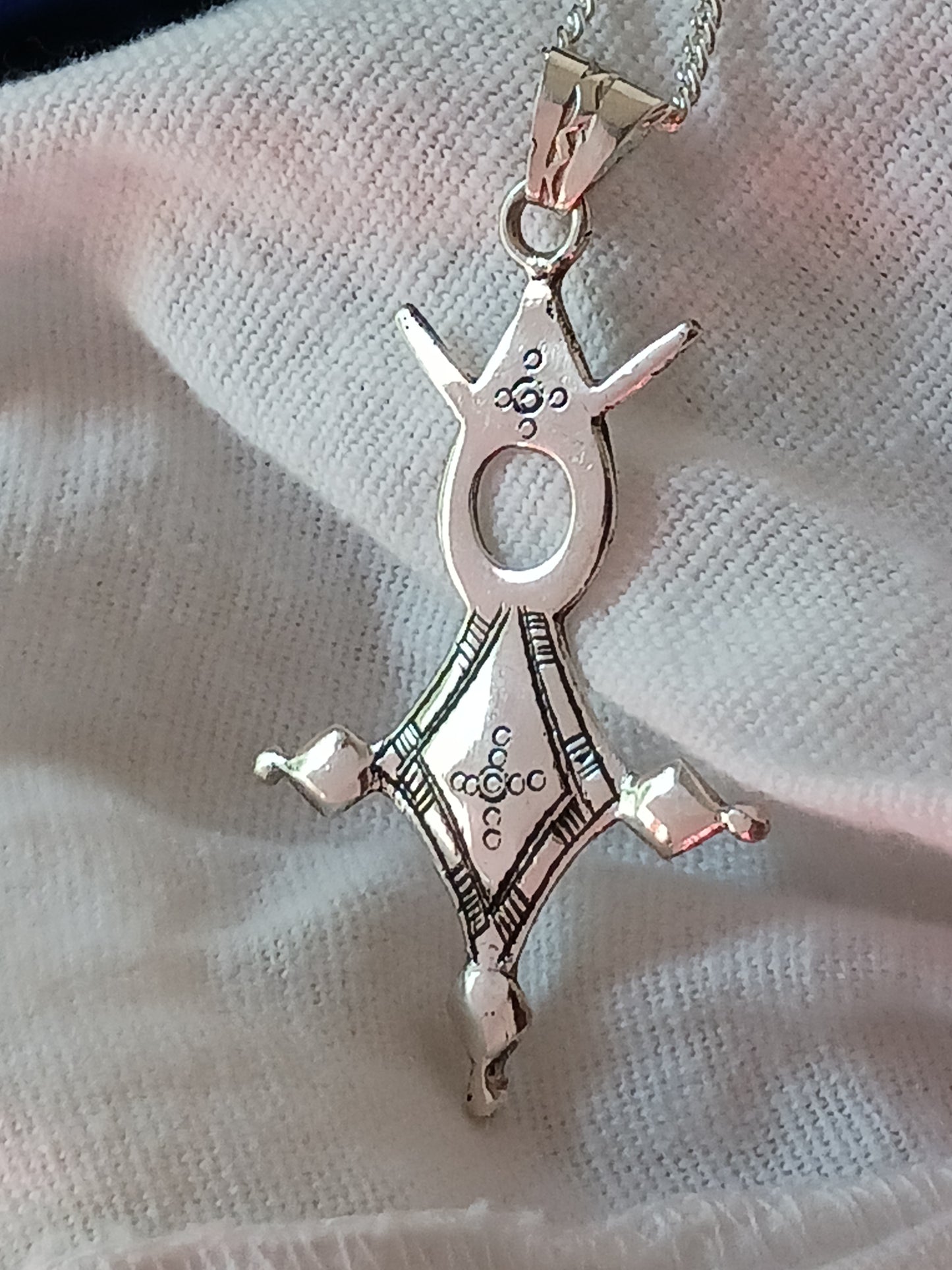 Collier Croix touareg en argent massif