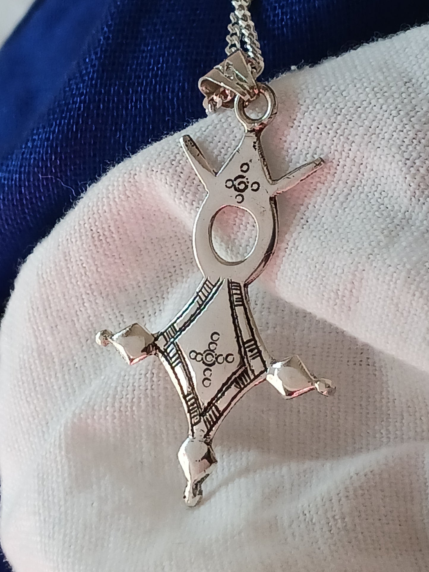 Collier Croix touareg en argent massif