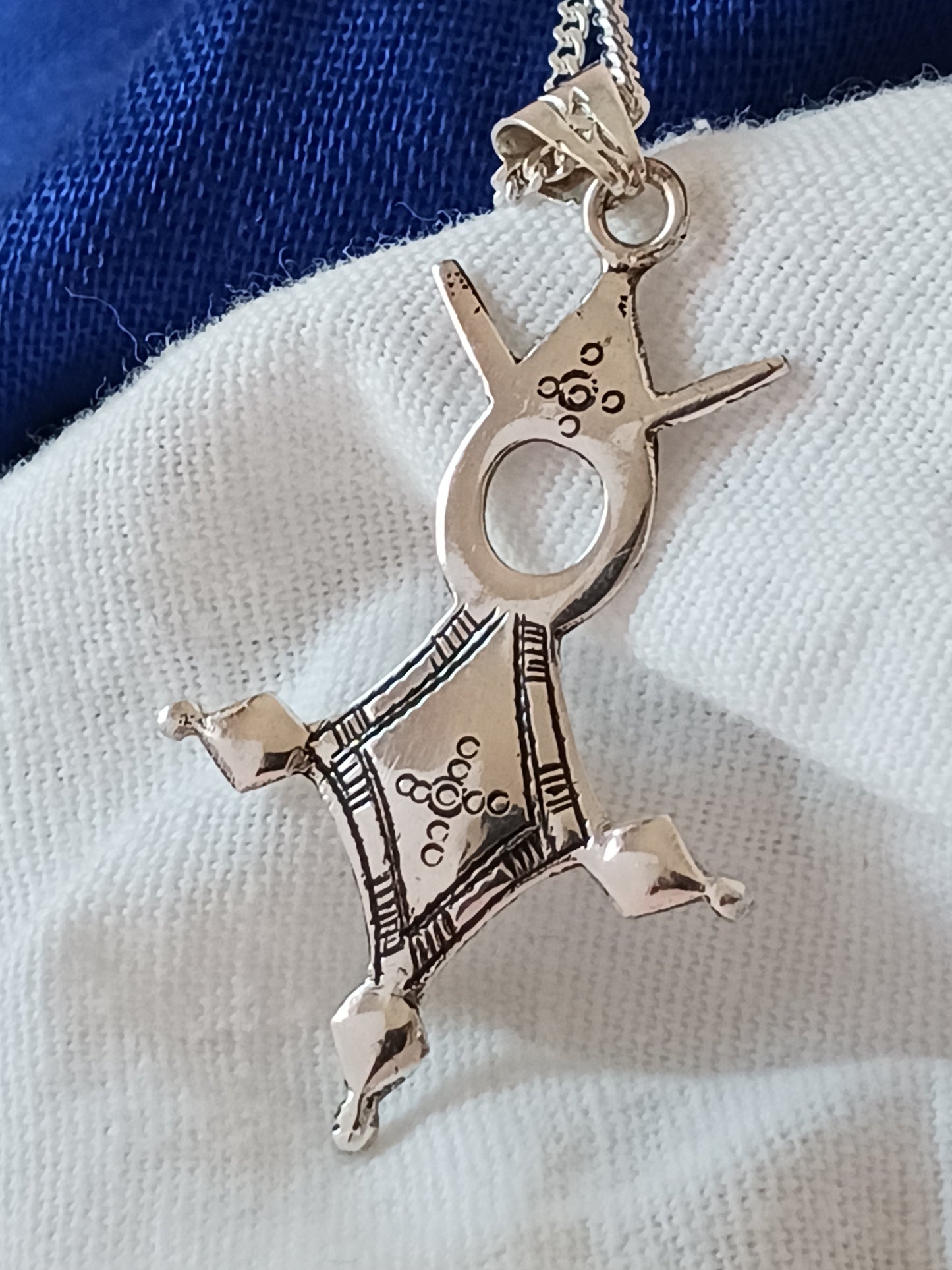 Collier Croix touareg en argent massif