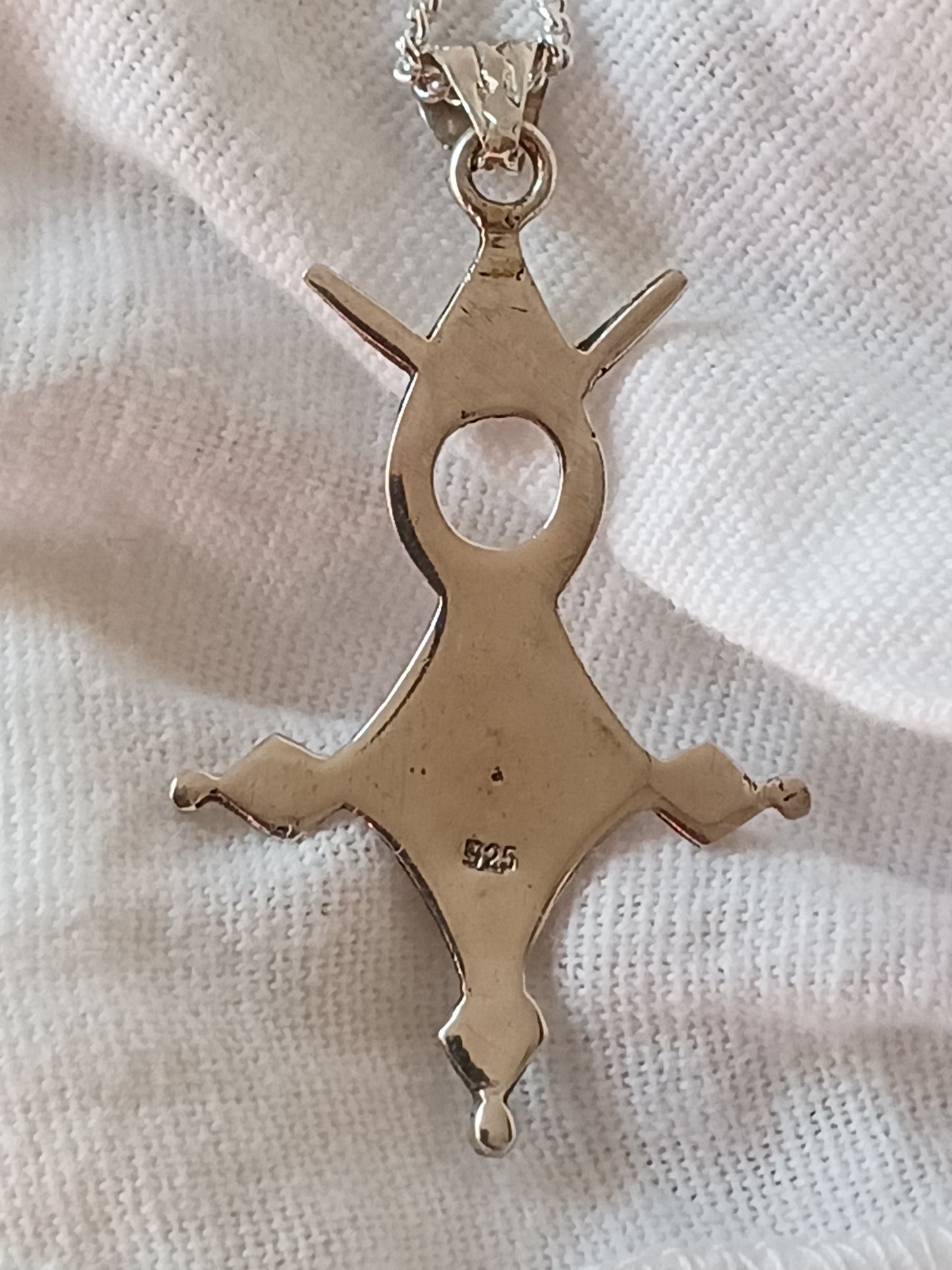 Collier Croix touareg en argent massif