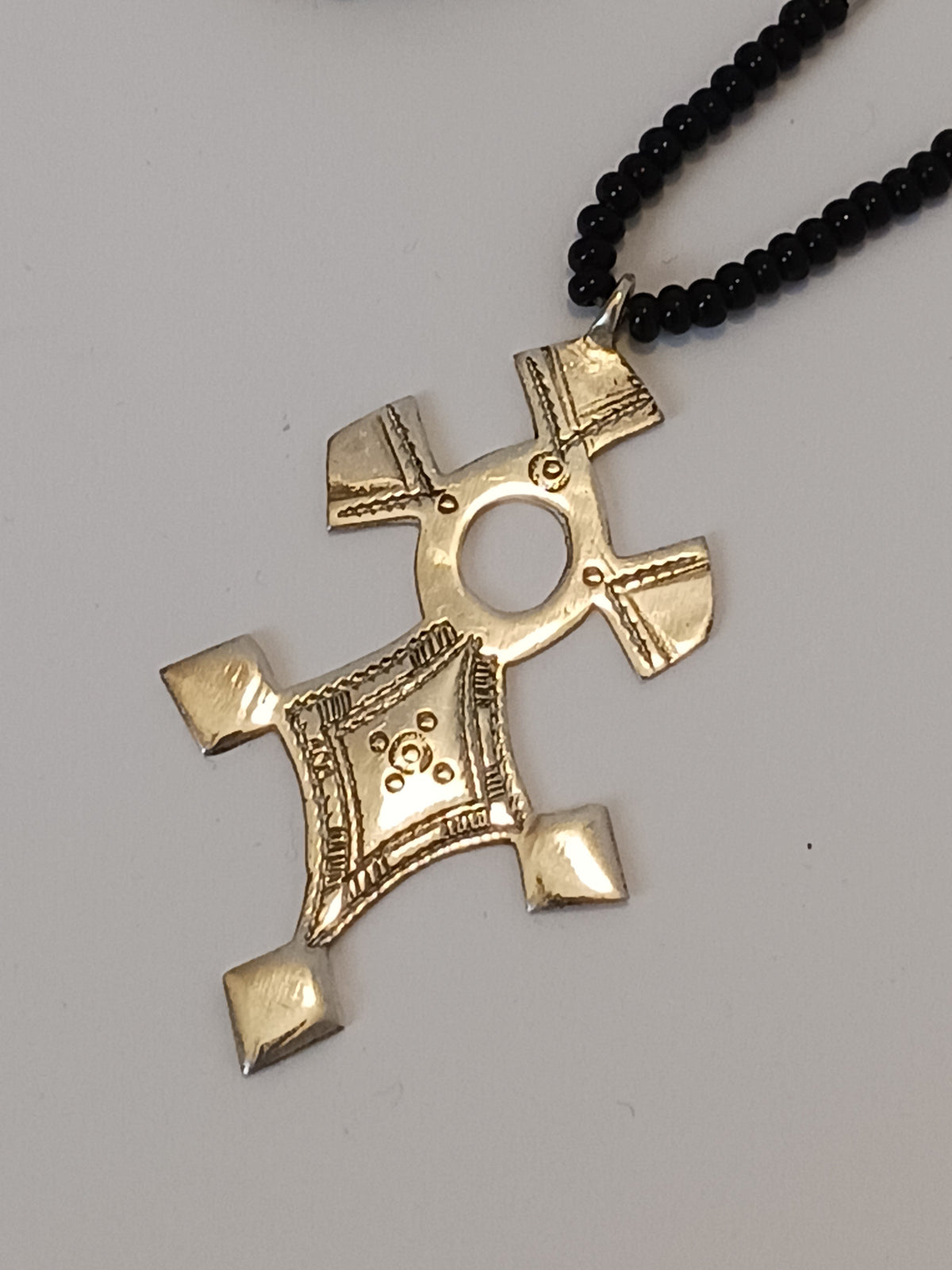 Collier Croix touareg en argent massif