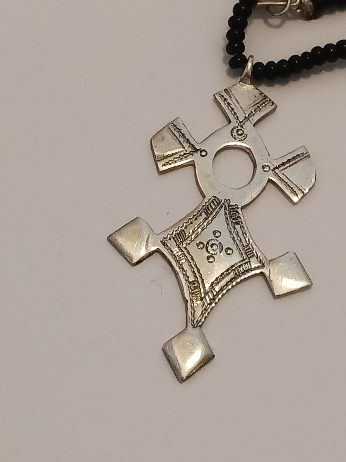 Collier Croix touareg en argent massif