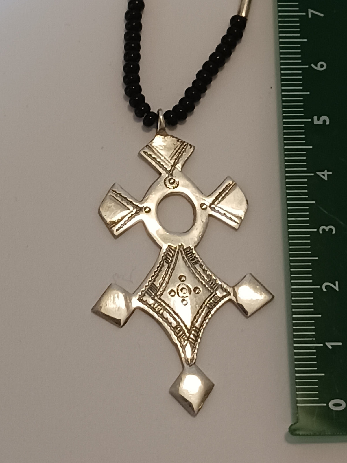 Collier Croix touareg en argent massif