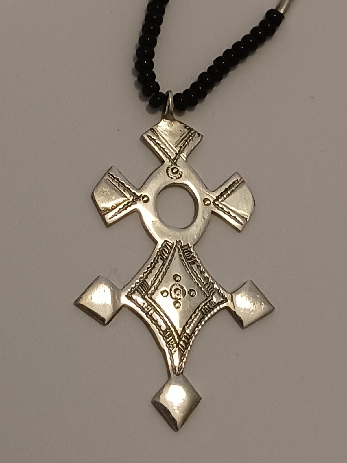 Collier Croix touareg en argent massif