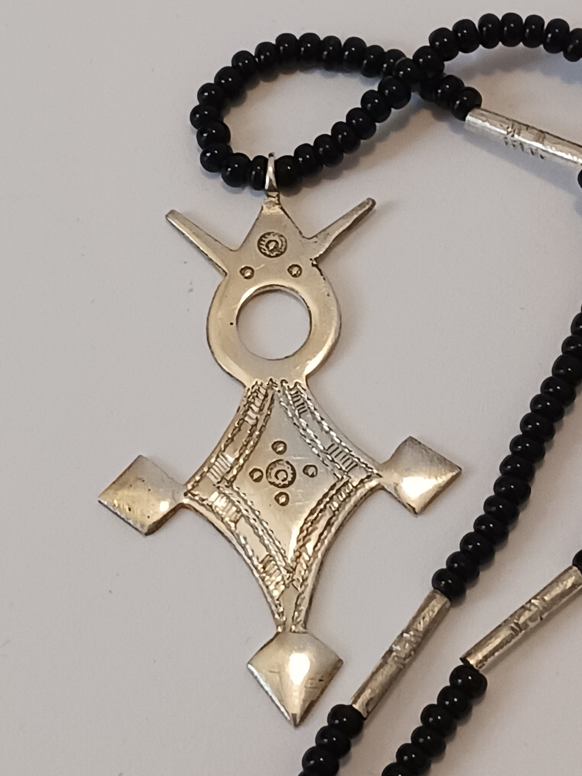 Collier Croix touareg en argent massif