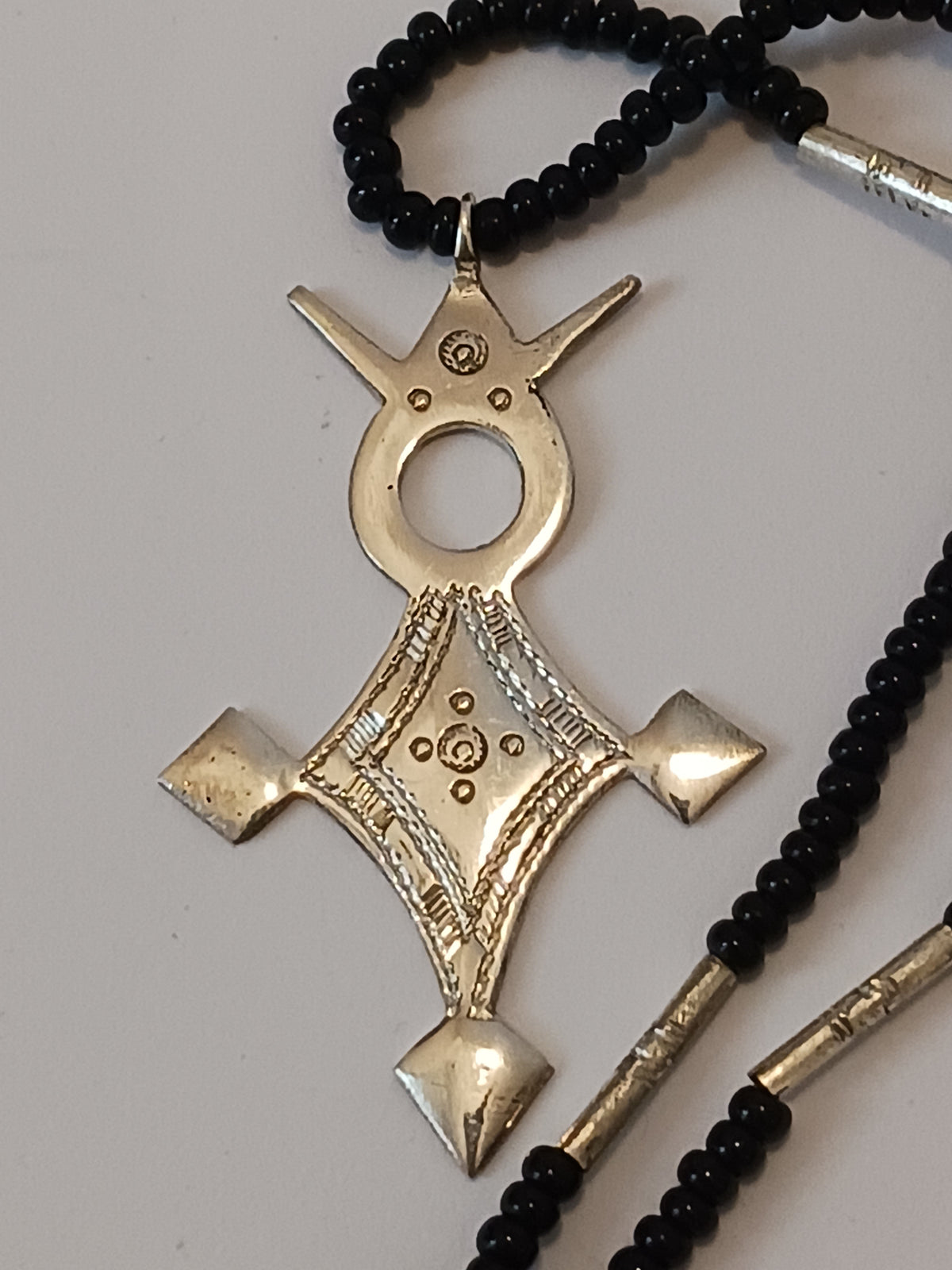 Collier Croix touareg en argent massif