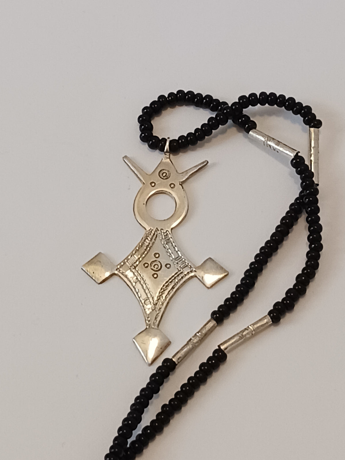 Collier Croix touareg en argent massif