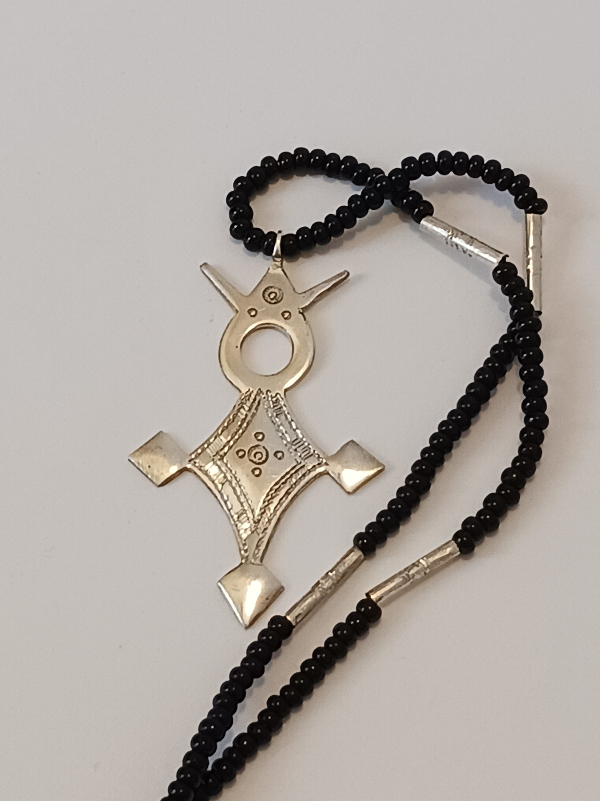 Collier Croix touareg en argent massif