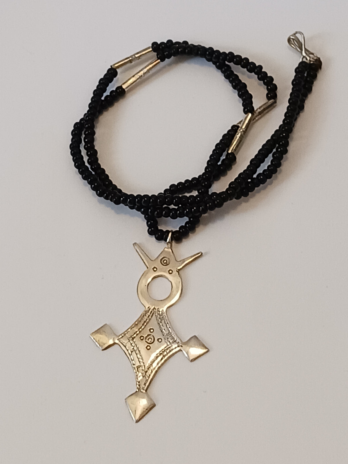 Collier Croix touareg en argent massif