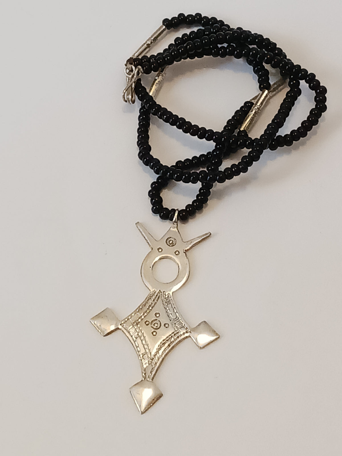 Collier Croix touareg en argent massif