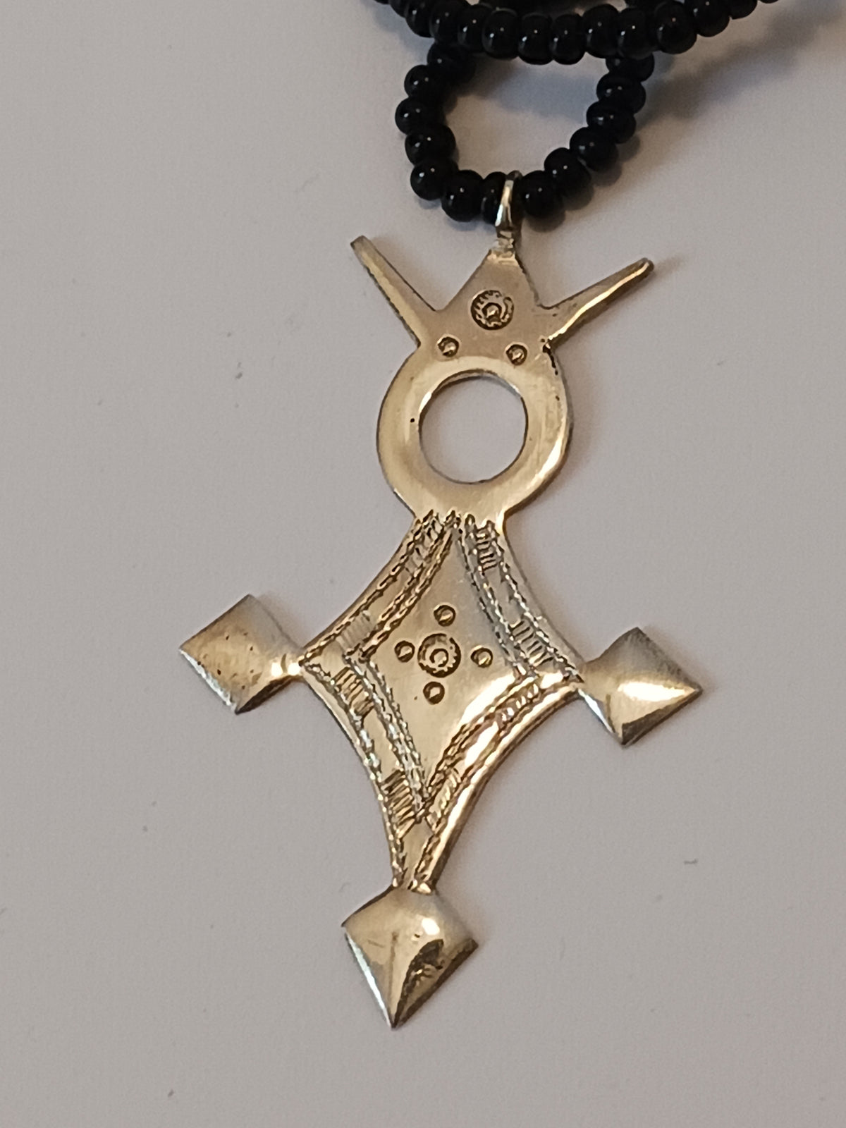 Collier Croix touareg en argent massif