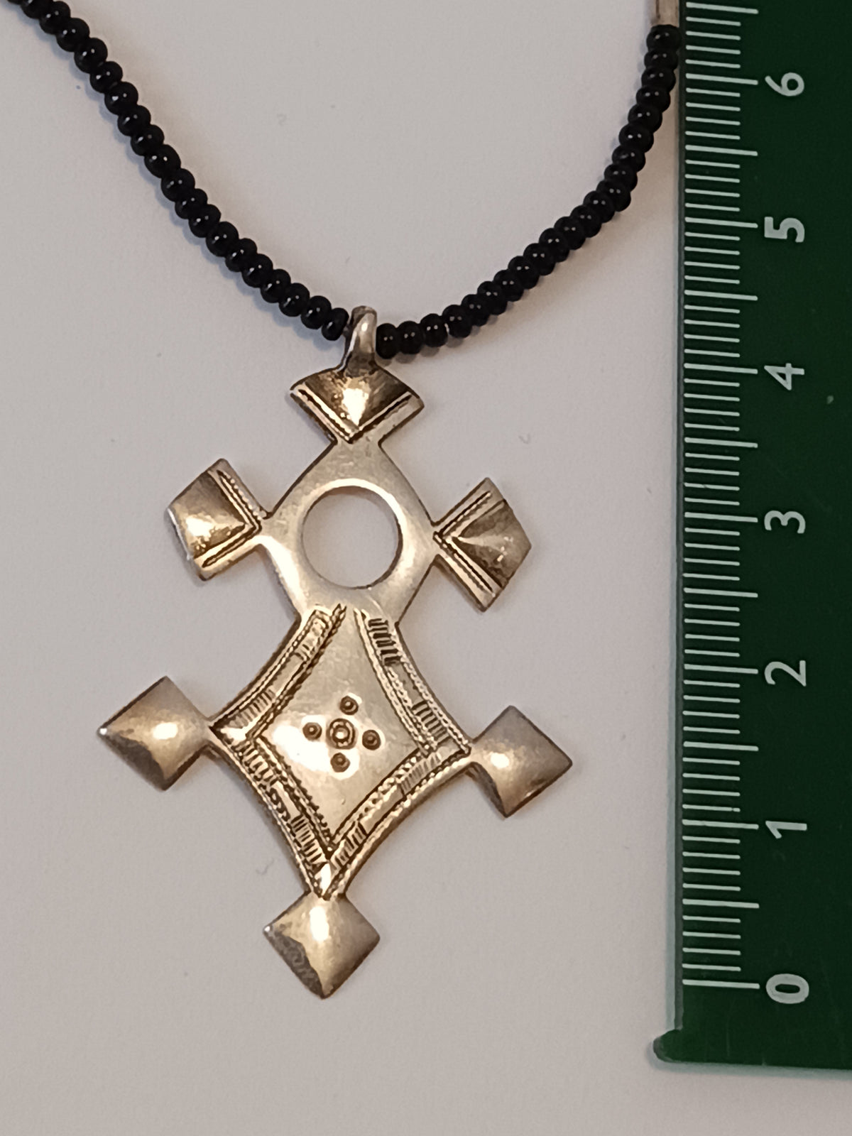 Collier Croix touareg en argent massif