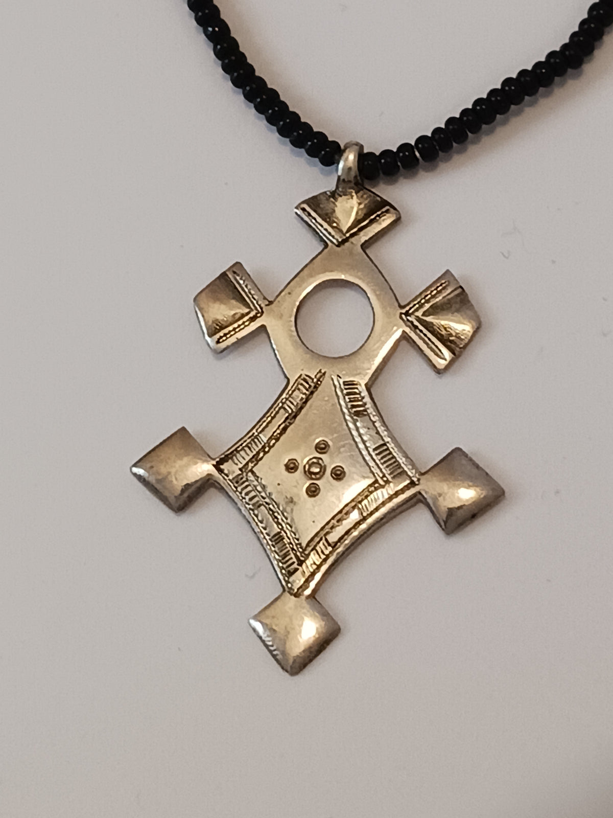Collier Croix touareg en argent massif
