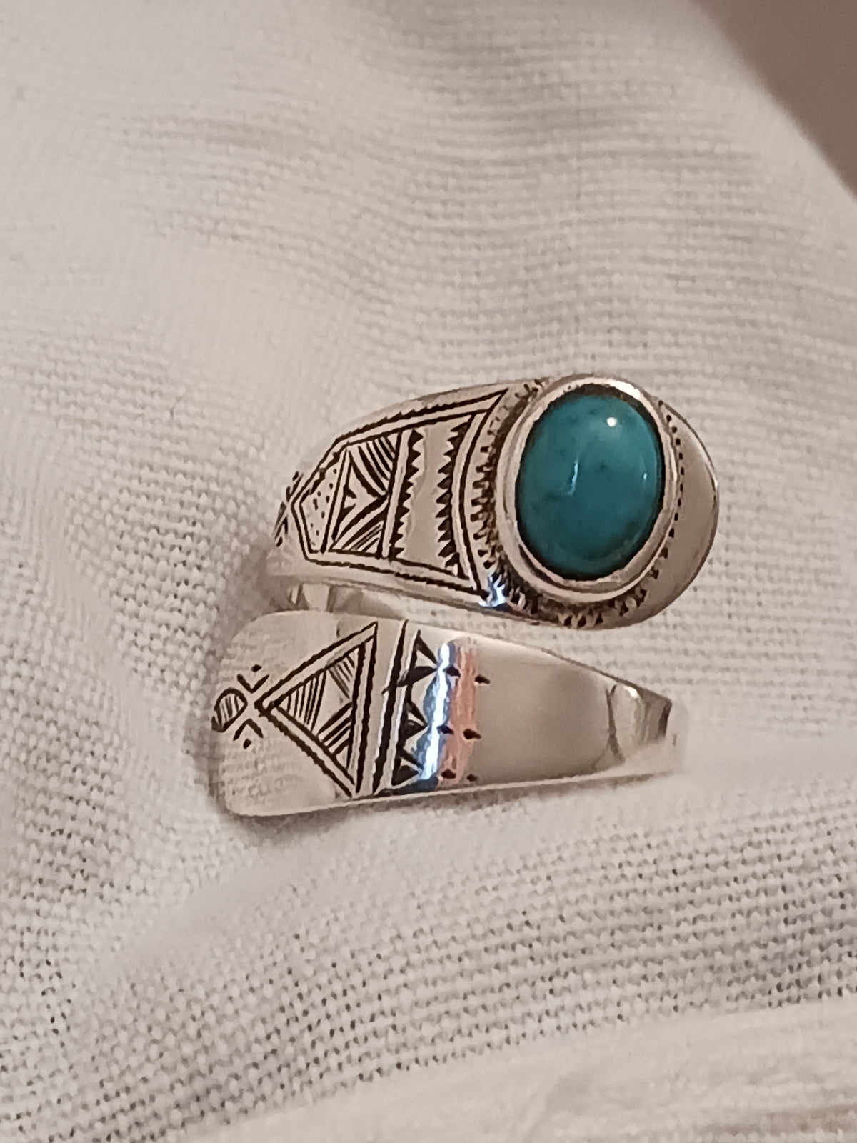 Bague touareg en argent massif