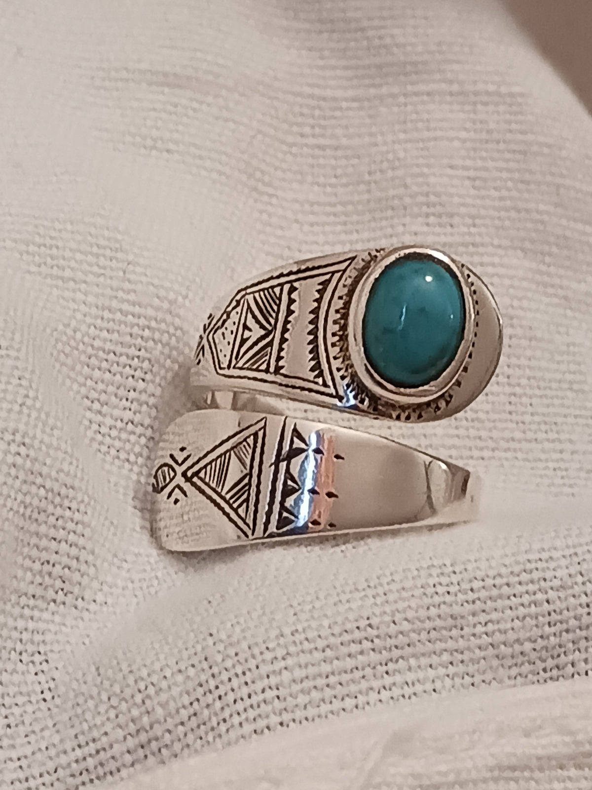 Bague touareg en argent massif