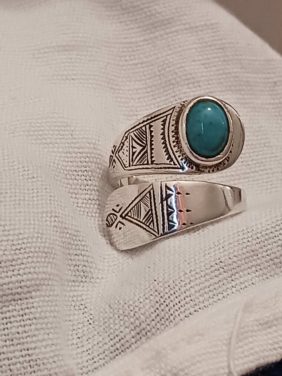 Bague touareg en argent massif