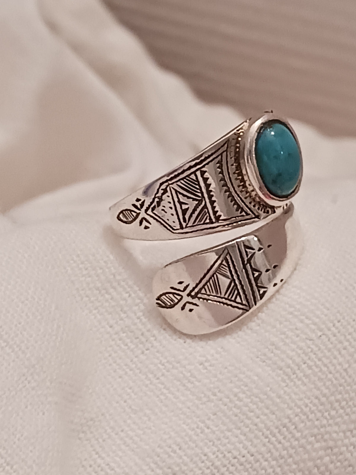 Bague touareg en argent massif