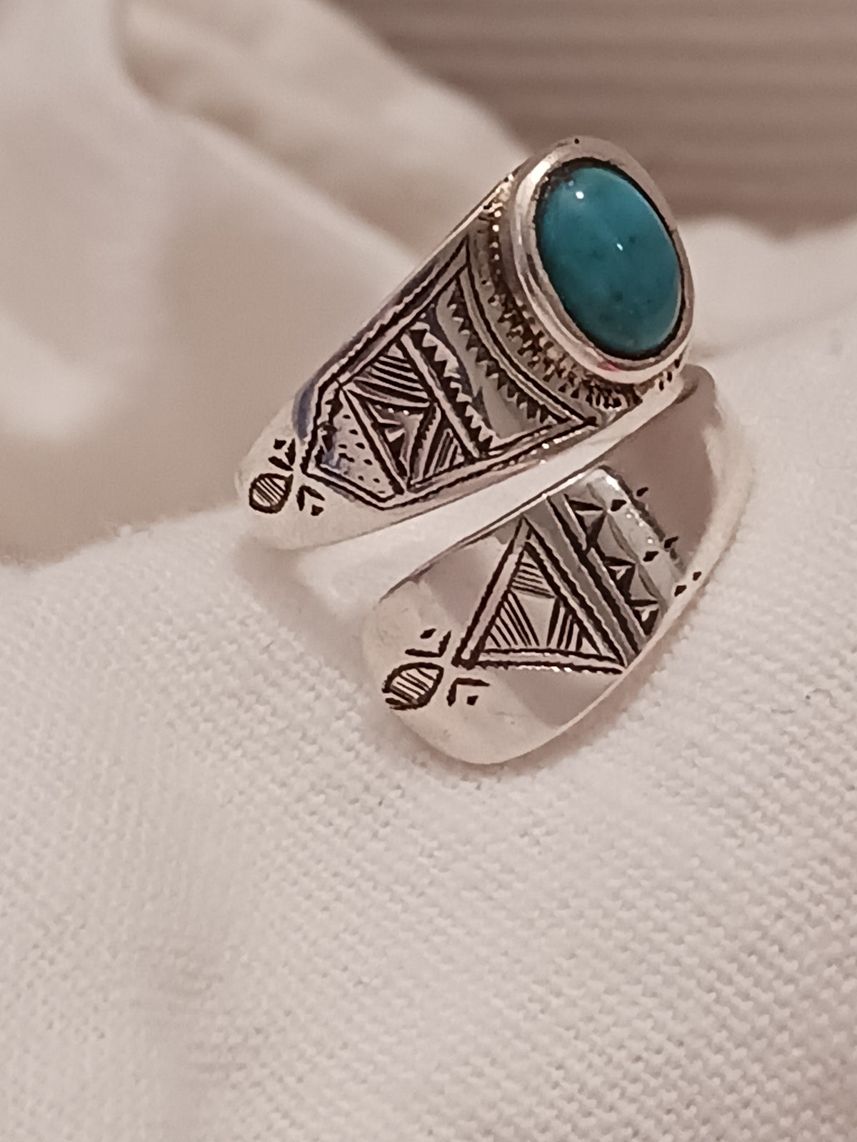 Bague touareg en argent massif