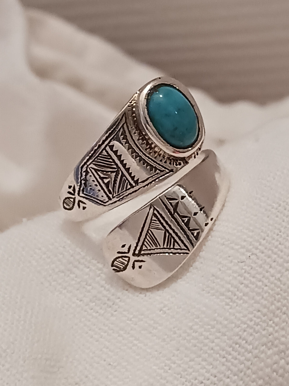 Bague touareg en argent massif