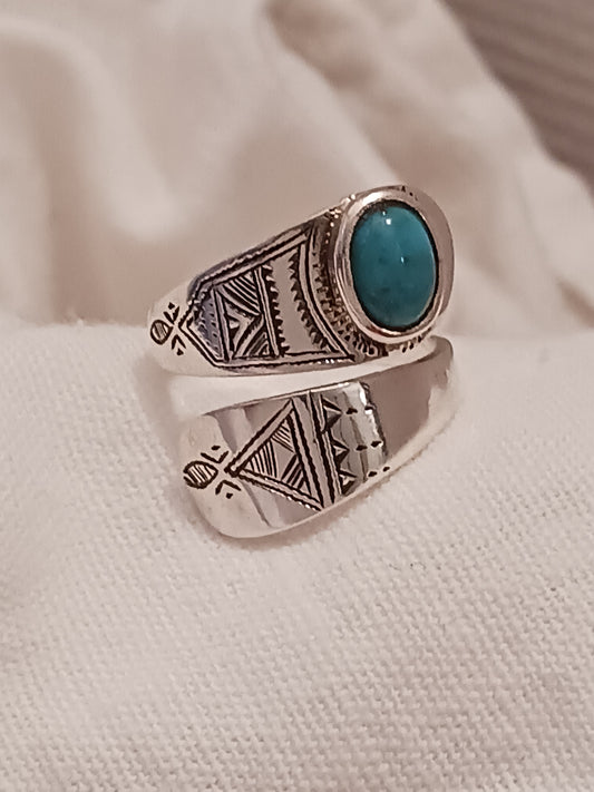 Bague touareg en argent massif