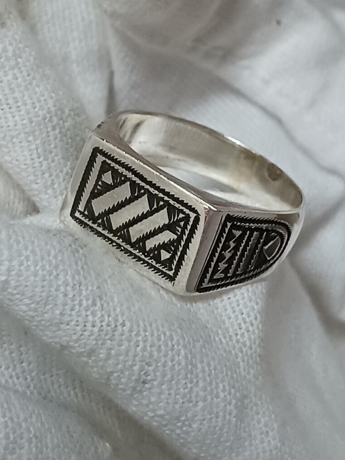 Bague touareg en argent massif