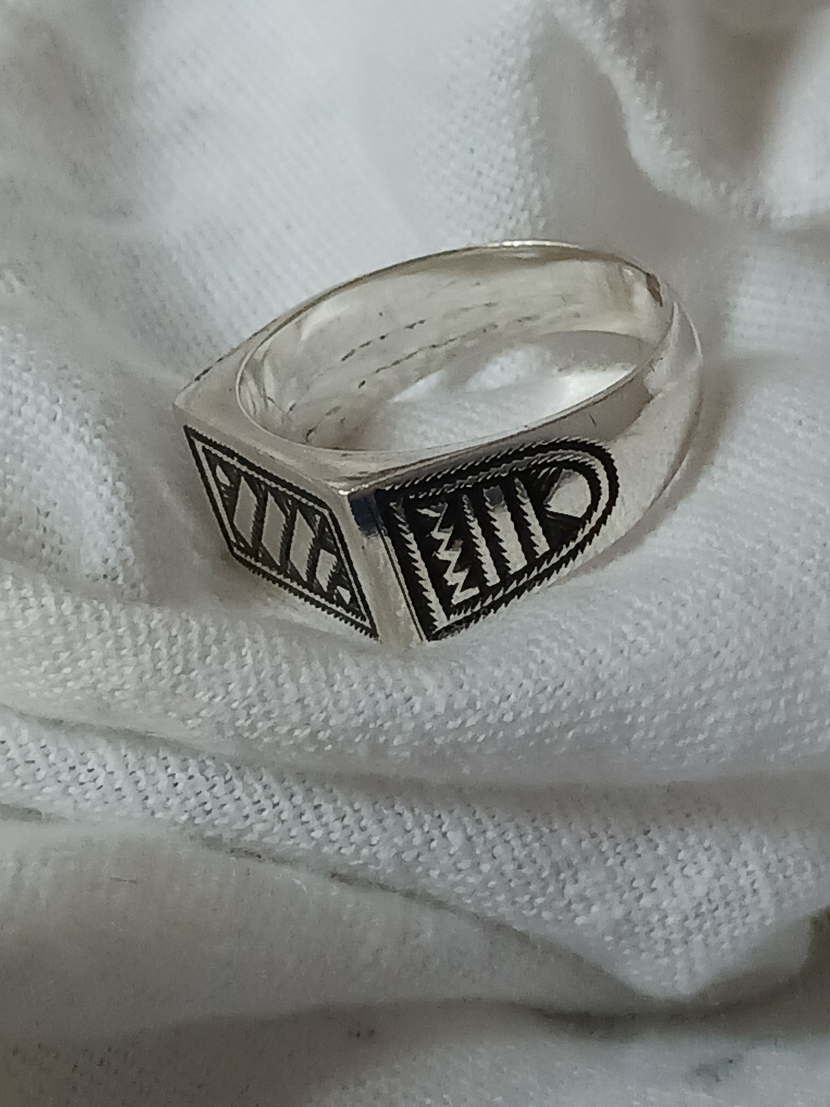 Bague touareg en argent massif