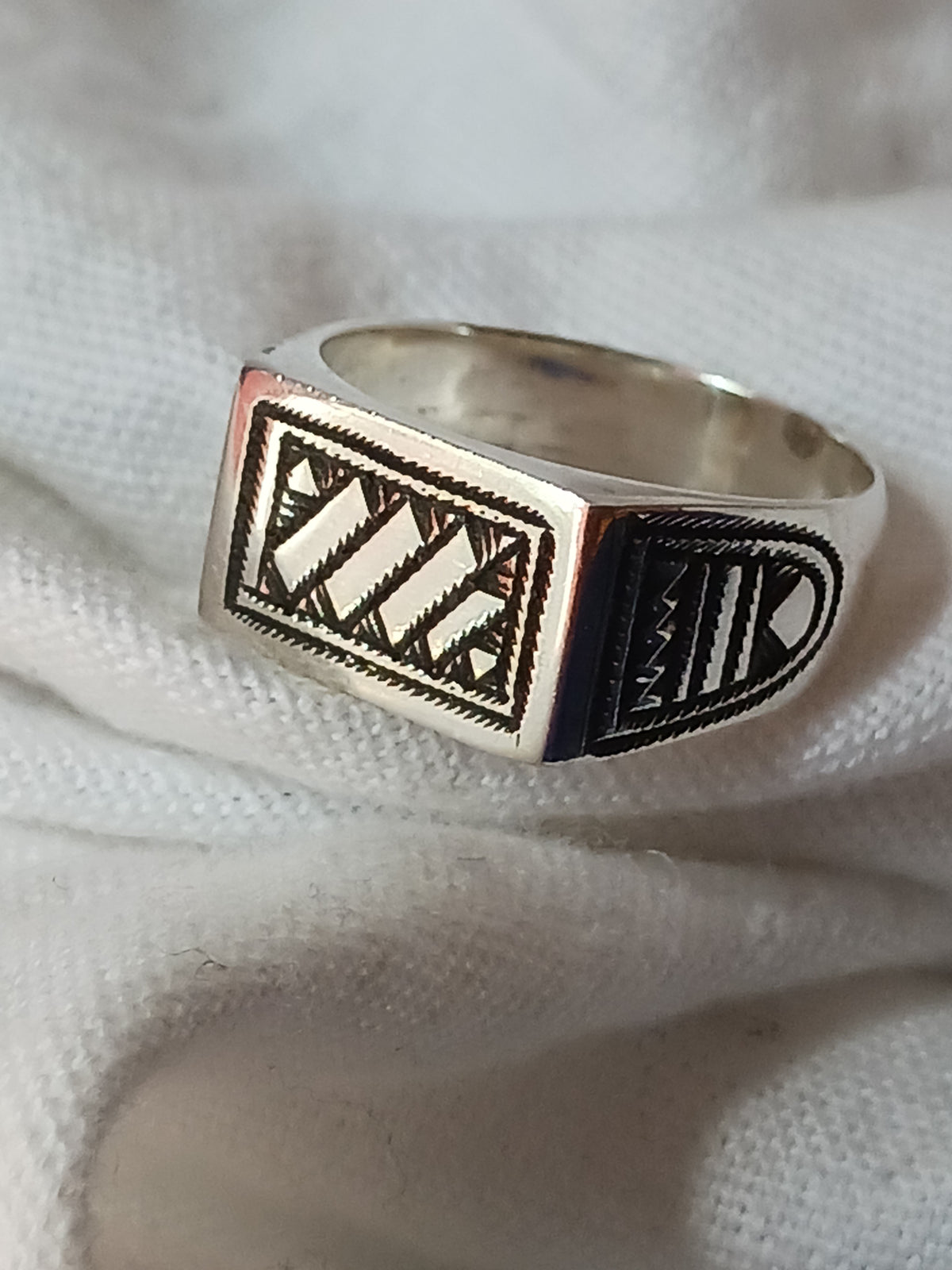 Bague touareg en argent massif