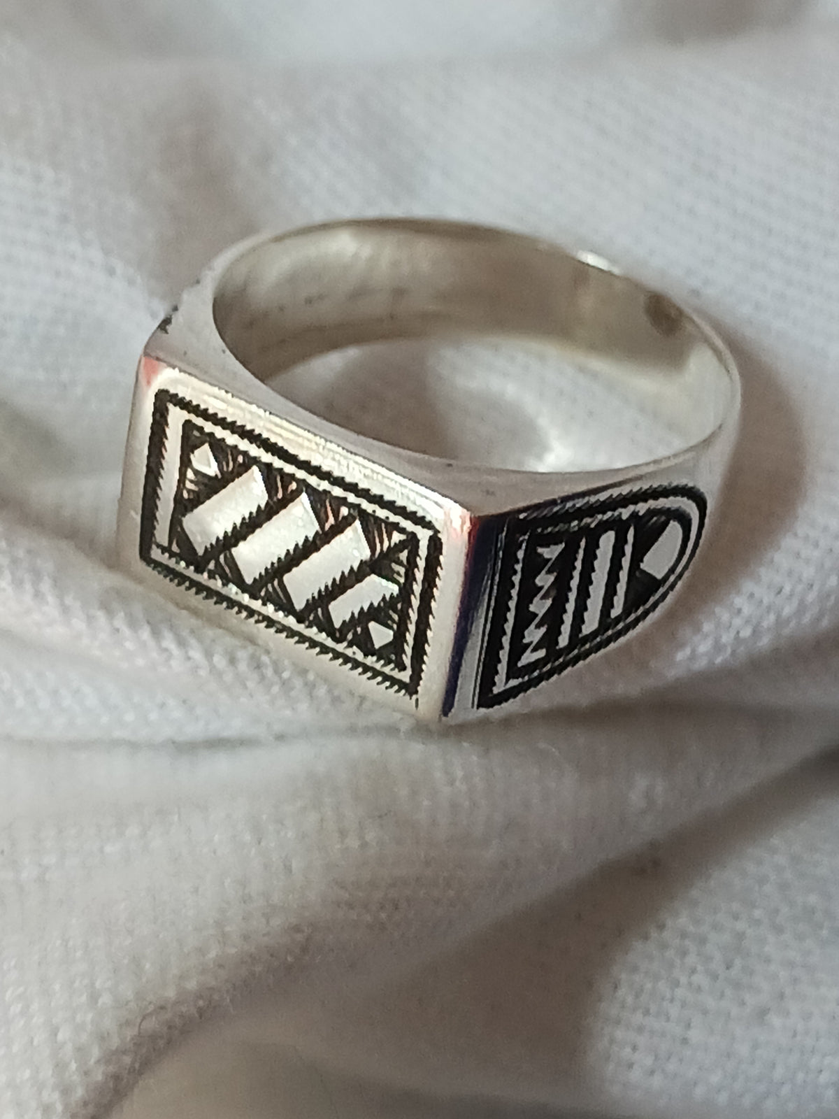 Bague touareg en argent massif
