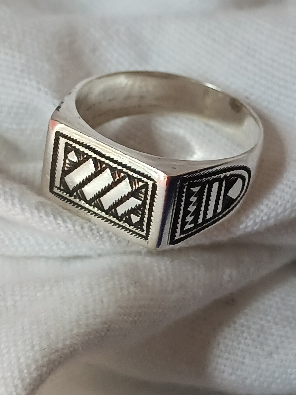 Bague touareg en argent massif