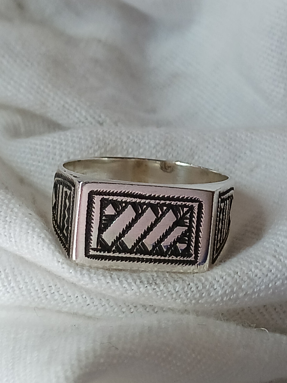 Bague touareg en argent massif