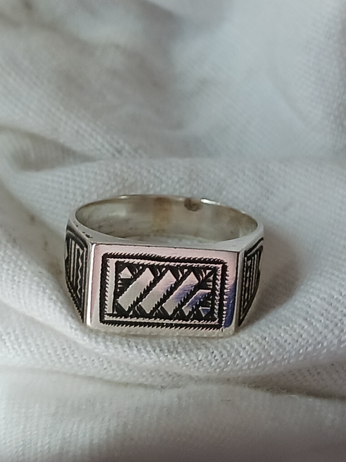 Bague touareg en argent massif