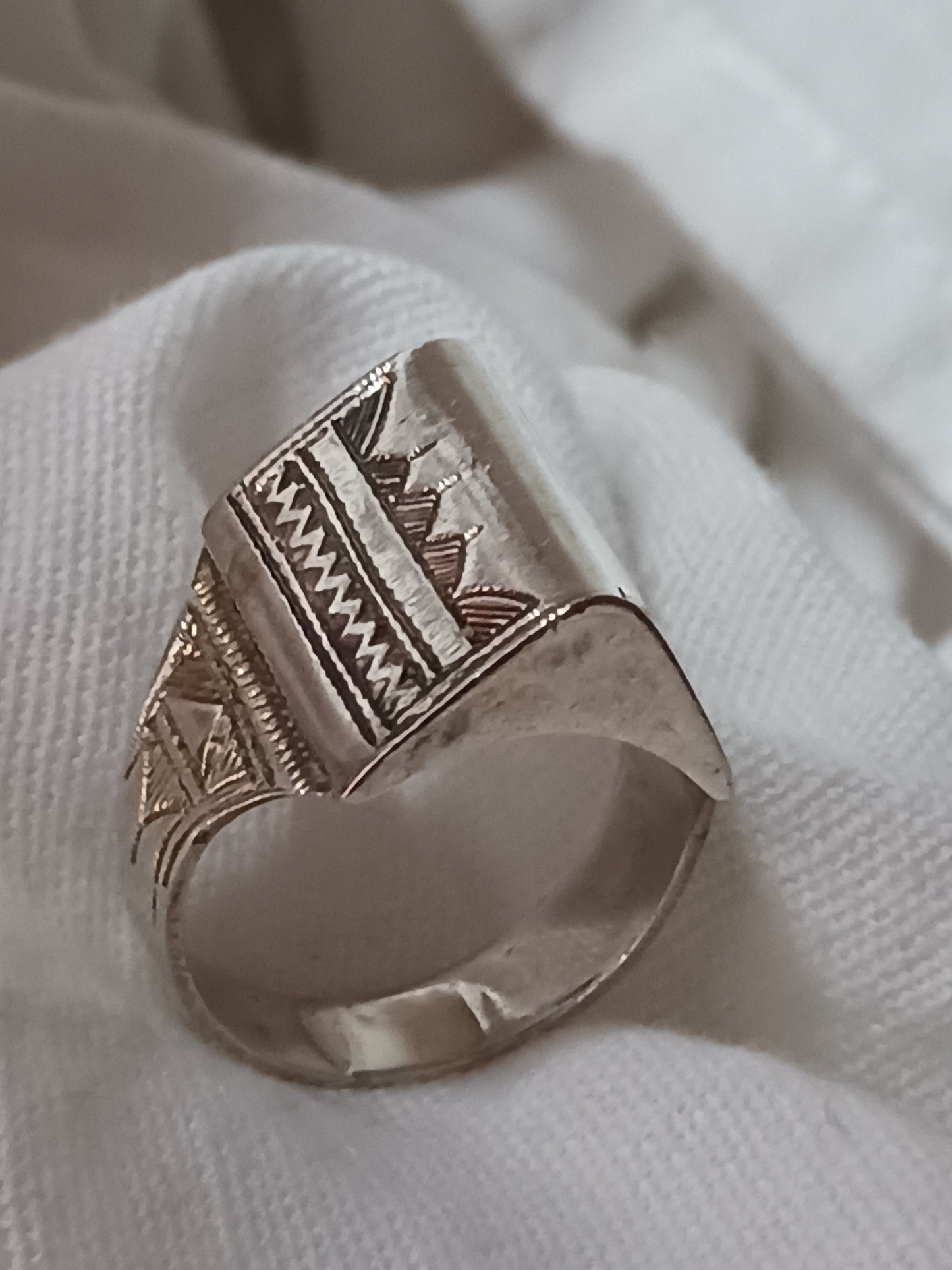 Bague touareg en argent massif