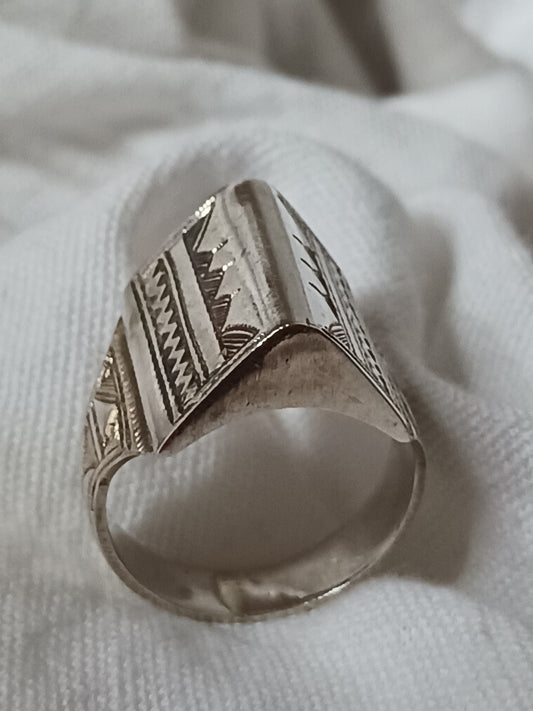Bague touareg en argent massif