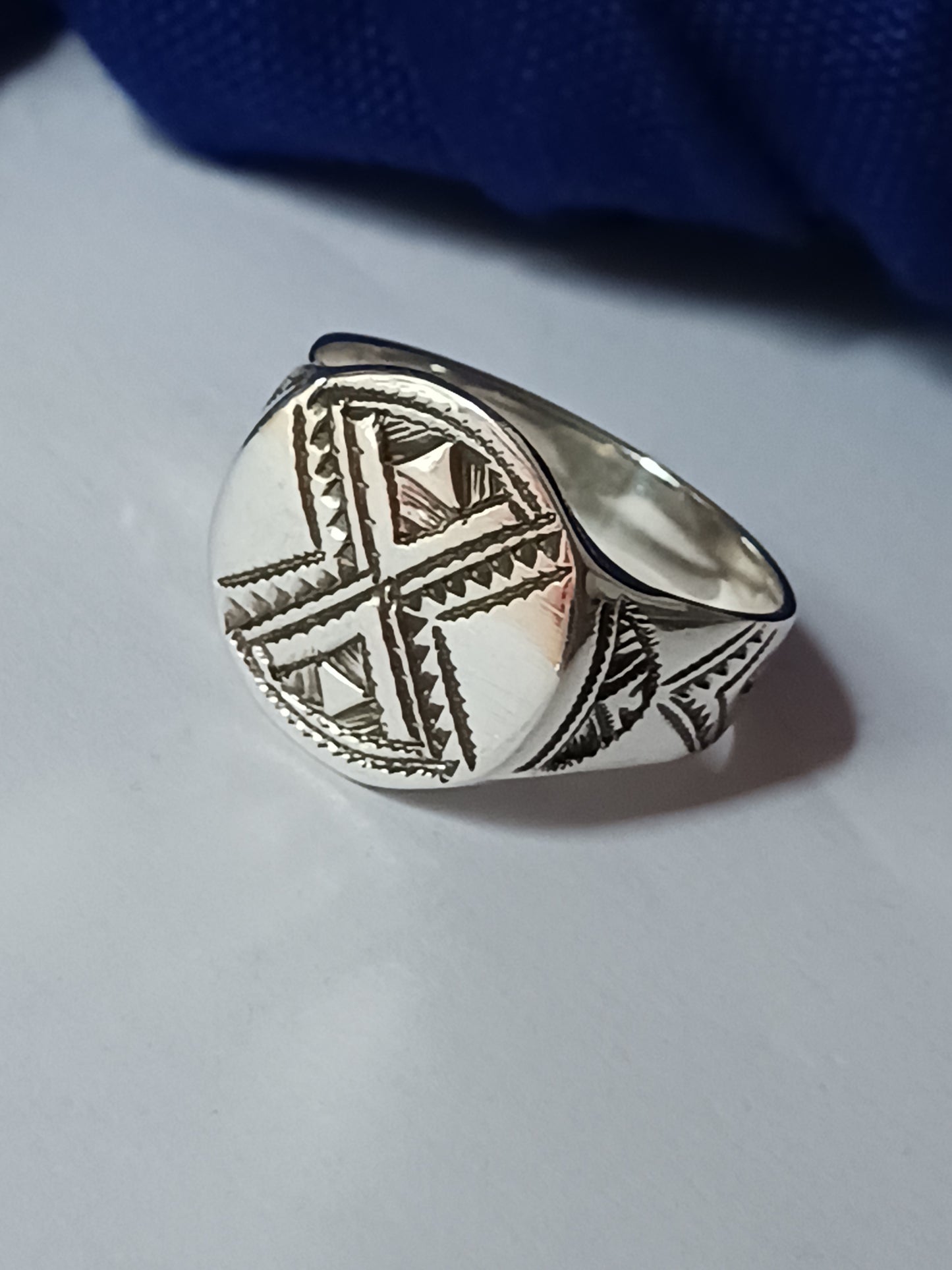 Bague touareg en argent massif