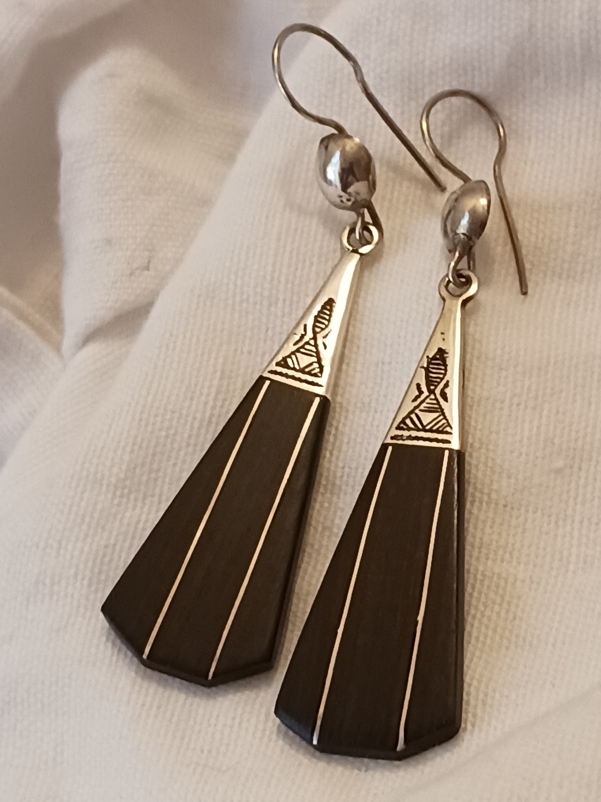 Boucles d'oreilles touareg en argent massif